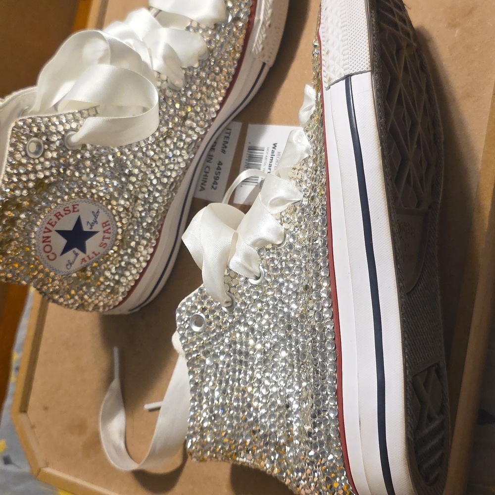 Converse Chuck Taylor Custom Sparkling High-Tops - Silvery - Picture 14 of 16